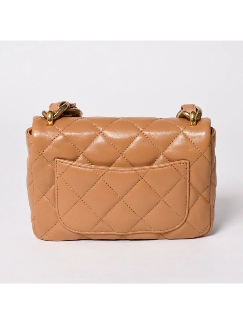 Chanel Quilted 20 Chain Bag Base CC Logo Shiny Lambskin